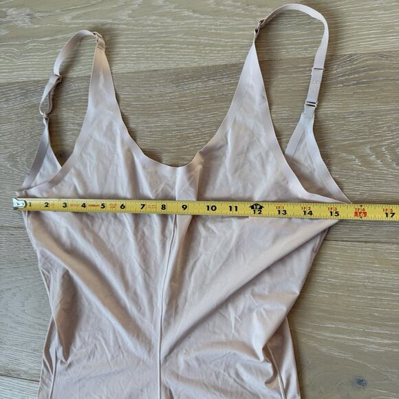 Spanx Beige Open Bust Mid-Thigh Shaping Bodysuit XL Nude Shape-wear - Picture 3 of 11